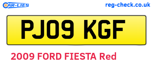 PJ09KGF are the vehicle registration plates.
