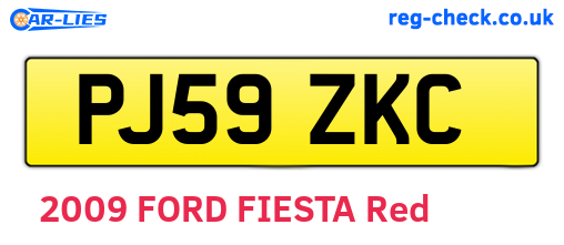 PJ59ZKC are the vehicle registration plates.