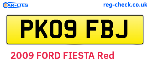 PK09FBJ are the vehicle registration plates.