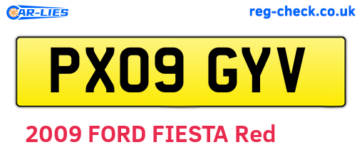 PX09GYV are the vehicle registration plates.
