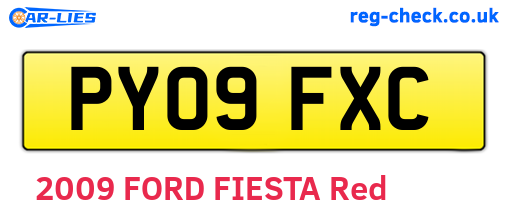 PY09FXC are the vehicle registration plates.