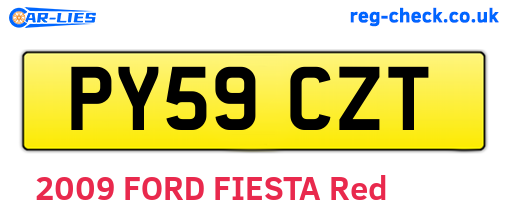PY59CZT are the vehicle registration plates.