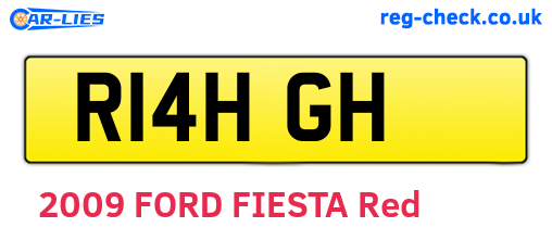 R14HGH are the vehicle registration plates.
