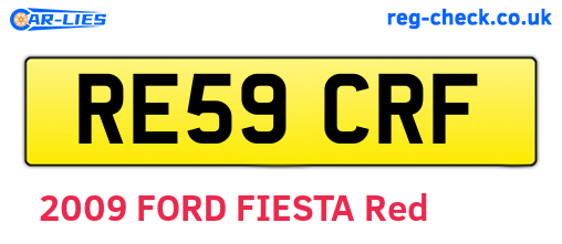 RE59CRF are the vehicle registration plates.