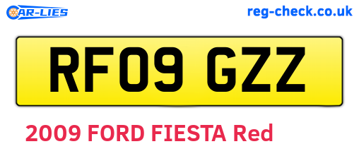 RF09GZZ are the vehicle registration plates.