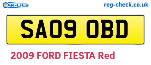 SA09OBD are the vehicle registration plates.