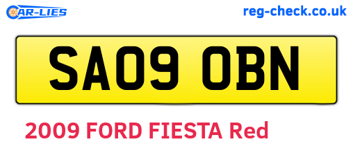 SA09OBN are the vehicle registration plates.