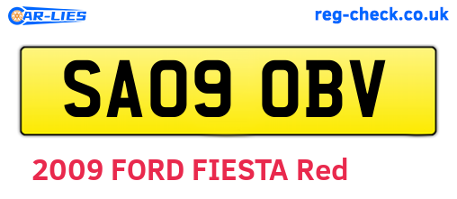 SA09OBV are the vehicle registration plates.