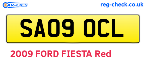 SA09OCL are the vehicle registration plates.