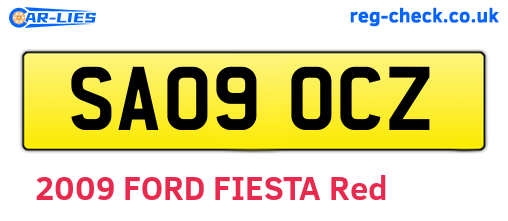 SA09OCZ are the vehicle registration plates.