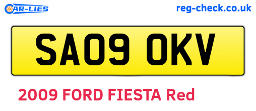 SA09OKV are the vehicle registration plates.