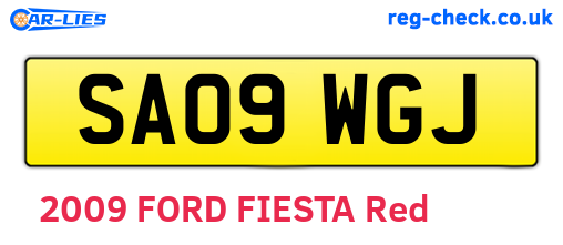 SA09WGJ are the vehicle registration plates.