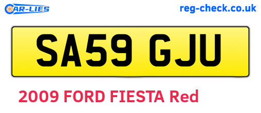 SA59GJU are the vehicle registration plates.