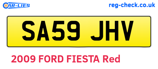 SA59JHV are the vehicle registration plates.