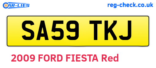 SA59TKJ are the vehicle registration plates.