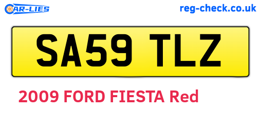 SA59TLZ are the vehicle registration plates.