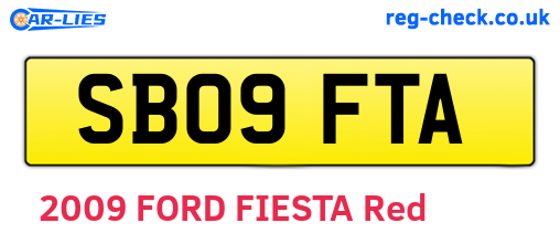 SB09FTA are the vehicle registration plates.