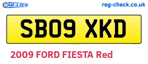 SB09XKD are the vehicle registration plates.