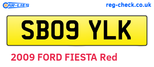 SB09YLK are the vehicle registration plates.