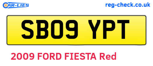 SB09YPT are the vehicle registration plates.