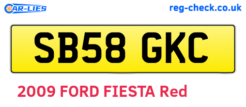 SB58GKC are the vehicle registration plates.