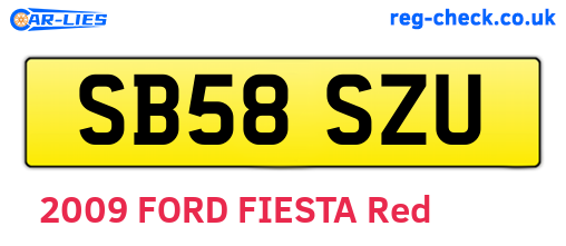 SB58SZU are the vehicle registration plates.