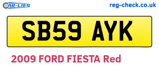 SB59AYK are the vehicle registration plates.