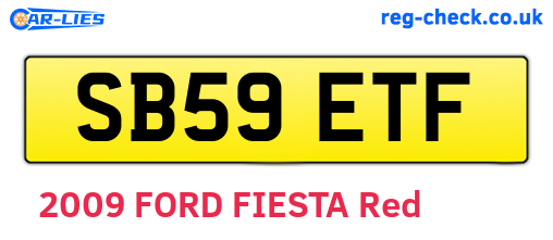 SB59ETF are the vehicle registration plates.