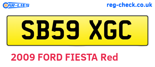 SB59XGC are the vehicle registration plates.