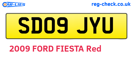 SD09JYU are the vehicle registration plates.