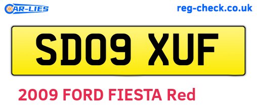SD09XUF are the vehicle registration plates.
