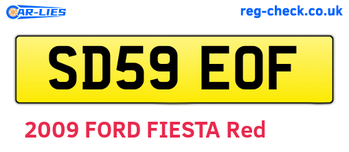 SD59EOF are the vehicle registration plates.
