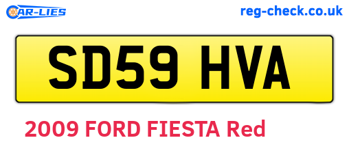 SD59HVA are the vehicle registration plates.