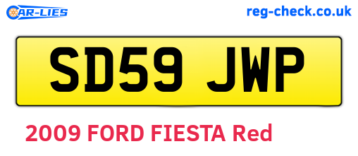 SD59JWP are the vehicle registration plates.