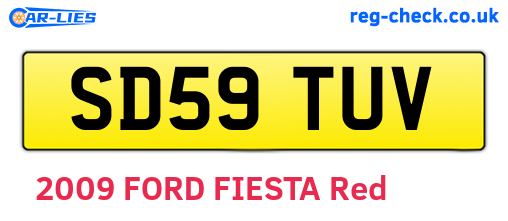 SD59TUV are the vehicle registration plates.