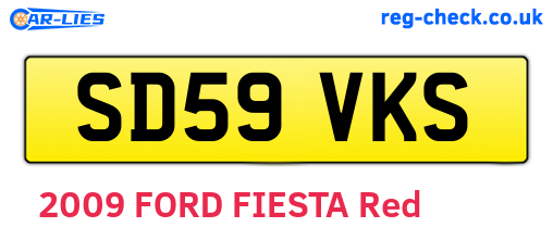 SD59VKS are the vehicle registration plates.