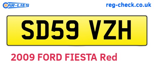 SD59VZH are the vehicle registration plates.