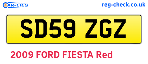SD59ZGZ are the vehicle registration plates.