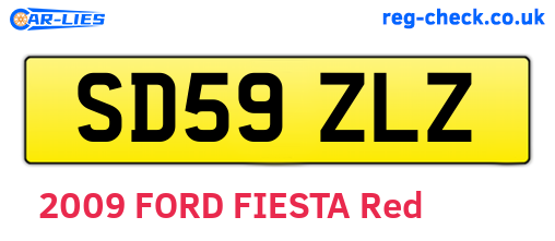 SD59ZLZ are the vehicle registration plates.