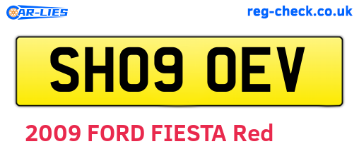 SH09OEV are the vehicle registration plates.