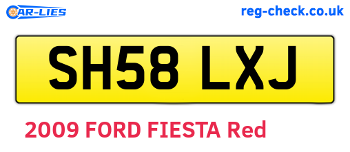 SH58LXJ are the vehicle registration plates.