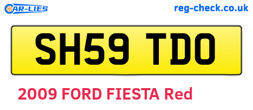 SH59TDO are the vehicle registration plates.