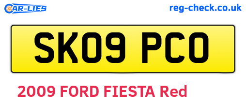 SK09PCO are the vehicle registration plates.