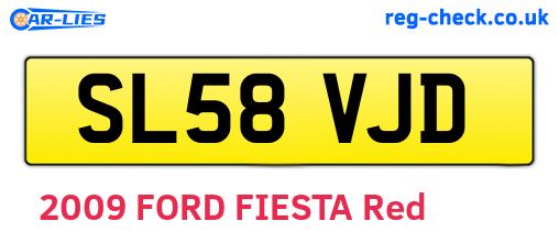 SL58VJD are the vehicle registration plates.