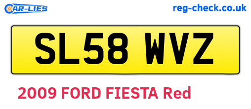 SL58WVZ are the vehicle registration plates.