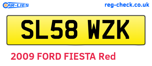 SL58WZK are the vehicle registration plates.
