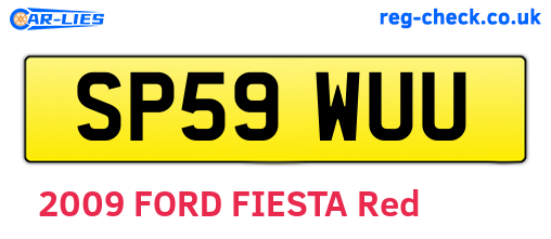 SP59WUU are the vehicle registration plates.
