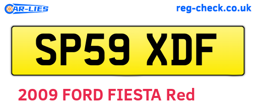 SP59XDF are the vehicle registration plates.