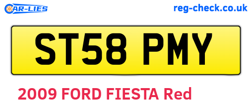 ST58PMY are the vehicle registration plates.