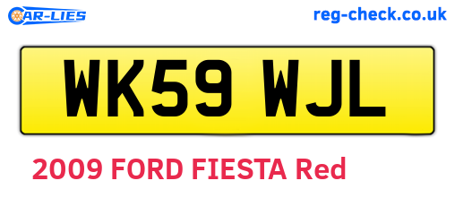 WK59WJL are the vehicle registration plates.